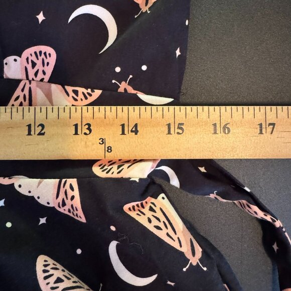 Eva Rose Black Moth & Moon Print Retro Pin-Up Style Dress, Sweetheart Neckline - Picture 8 of 8